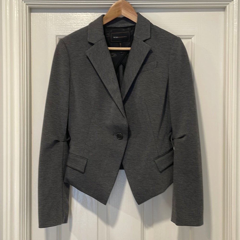 Bcbg Maxazria grey cropped blazer, sz S